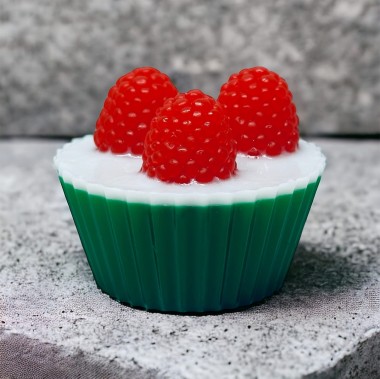Mydło glicerynowe muffin o zapachu maliny